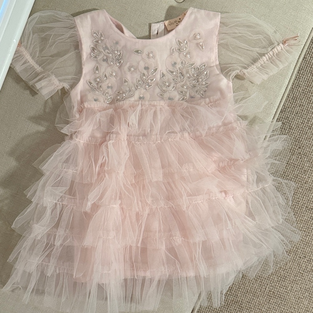 NWOT Tutu Du Monde Tulle Dress with Embellishments 18-24M